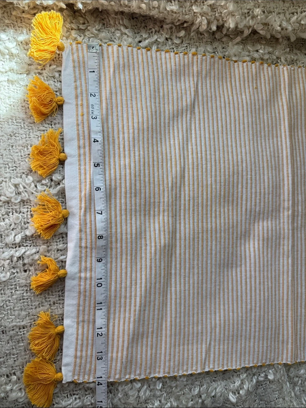 Carol & Frank NWT Set of 2 Placemats 100% Cotton Yellow and Grey